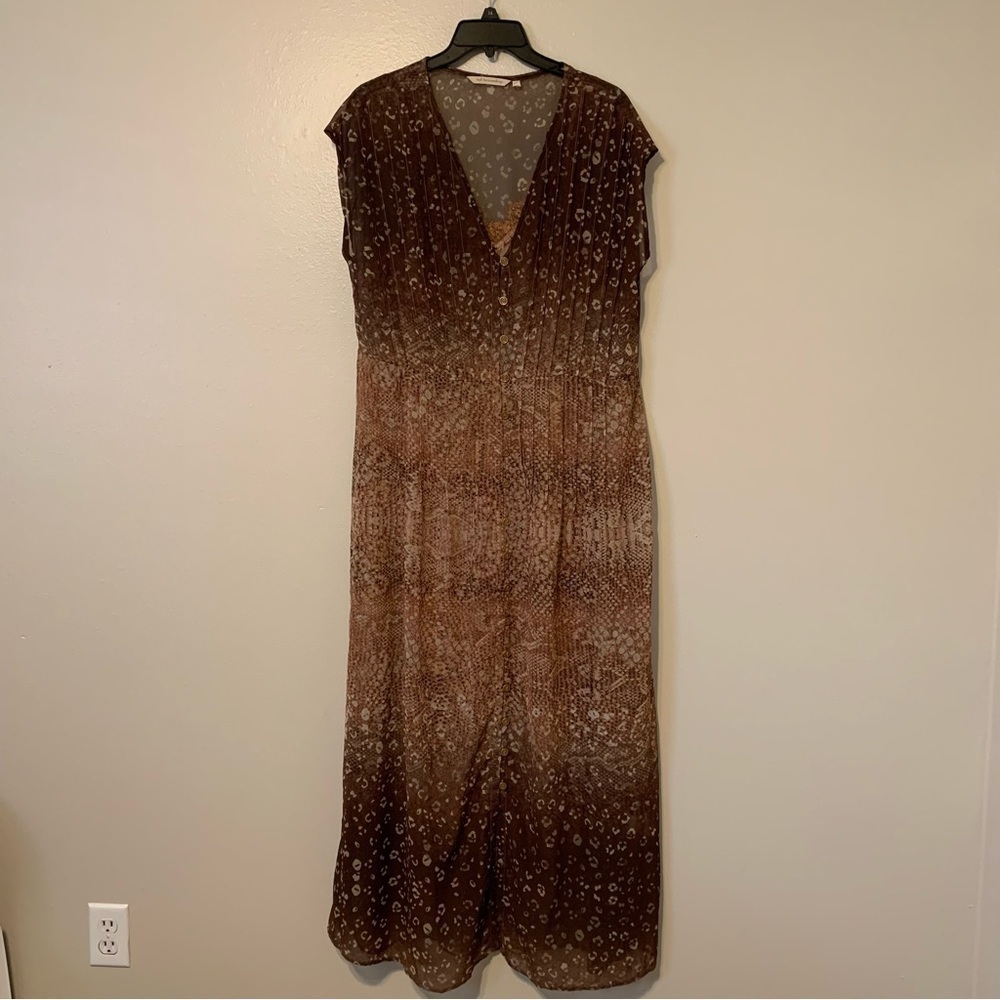 Soft Surroundings Catriona Chiffon Maxi Dress 2 Piece - Picture 2 of 13